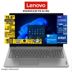 LENOVO - Laptop V15 G4 IRU Intel Core i5-13420H 8GB 512GB 156 FHD Windows 11Pro