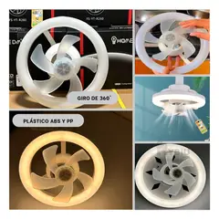 RYBIU IMPORT - Ventilador Foco en Color Blanco Y+Regalo Agendita