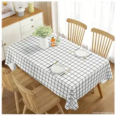INSPIRA MARKET - Mantel de Mesa a Cuadro Rectangular 150cm x 250cm