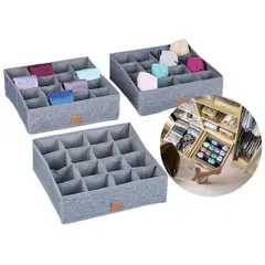 GENERICO - Organizador De Cajones Para Ropa 16 Divisiones x3 Unids