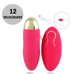 GENERICO - Potente Vibrador Rosa Recargable con Control Remoto - 12 Velocidades