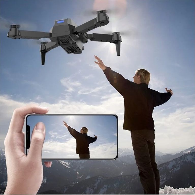 Dron E88 4K Dual Cámara WiFi HD + CR Drone Regalo Navidad Genieka