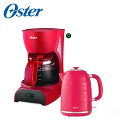 OSTER - Combo Cafetera BVSTDCDR5R y Hervidor BVSTKT4177M
