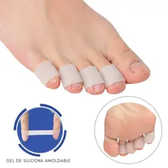GENERICO - Almohadilla gel suave para dedos pie tubitos x4und