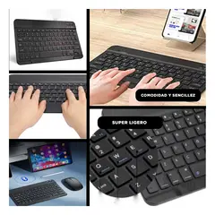 RYBIU IMPORT - Kit de Teclado y Mouse Bluetooth en Color Negro