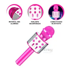 RYBIU IMPORT - Micro Duradero con Bluetooth en Tono Fucsia Y+Gift Stickers