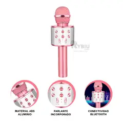 RYBIU IMPORT - Mic con Parlante Integrado Oro Rosado Y+Post-it Adhesivos