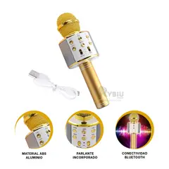 RYBIU IMPORT - Micro Moderno Conexion Bluetooth en Dorado Y+Regalo Agendita