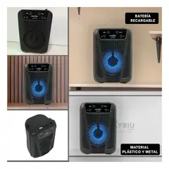 RYBIU IMPORT - Altavoz Practico Estandar en Tono Negro Y+Gift MiniAgenda