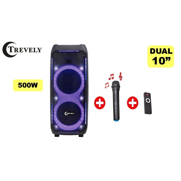 Parlante Portatil dual 10 WT-1040 - 500W - bluetooth