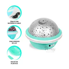 RYBIU IMPORT - Lampara Eficaz y Durable Verde Agua Y+Banderitas Adhesivas