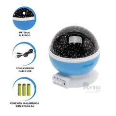 RYBIU IMPORT - Luminaria Resistente en Celeste Y+Regalo Ligas para Peinar