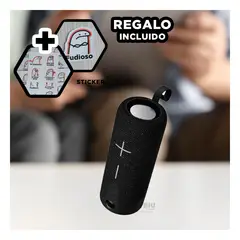 RYBIU IMPORT - Bocina Segura y Resistente de Color Negro Y+Regalo Stickers