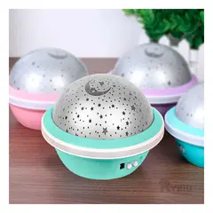 RYBIU IMPORT - Proyector Divertido y Giratorio Verde Agua Y+Papel de Regalo