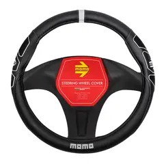 MOMO - CUBRE VOLANTE NEGRO-BLANCO