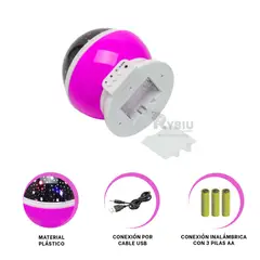 RYBIU IMPORT - LamparaResistente en Tono Fucsia Y+Regalo Ligas para Peinar