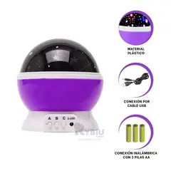 RYBIU IMPORT - Lampara Compatible y Adaptable Morado Y+Post-it Adhesivos