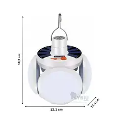 RYBIU IMPORT - Ampolleta Comoda con Panel Solar Y+Regalo Ligas para Peinar