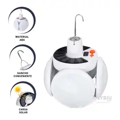 RYBIU IMPORT - Lampara Compacta con Panel Solar Y+Envoltorio de Regalo