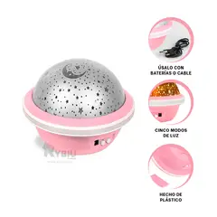 RYBIU IMPORT - Lampara Util y Dinamica Color Rosado Y+Banderitas Adhesivas