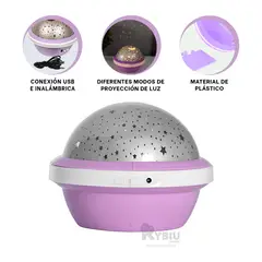 RYBIU IMPORT - Lampara Resistente en Tono Lila Y+Regalo Ligas para Peinar