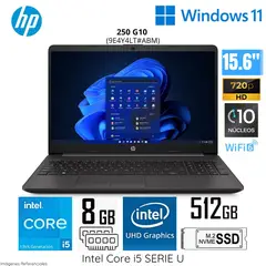 HP - Laptop 250 G10 Intel CoreI5 1335U 8GB RAM 512GB SSD 15.6" HD (9E4Y4LT#ABM)