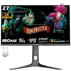 TEROS - Monitor TE-2753G, 27″ QHD IPS, 2560 x 1440, 180hz. 1ms, Pivot.