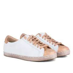 ALMUDENA MILIANI - CALZADO DAMA ZAPATILLA AMAL BLANCO CAMEL