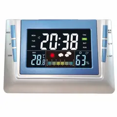 GENERICO - Reloj Digital Alarma de Oficina con Temperatura y Humedad Decoracion