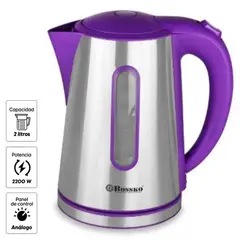 BOSSKO - Hervidor Eléctrico 2 Litros Acero BK-208B Morado