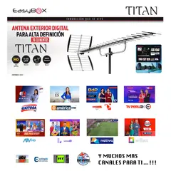 Easy Corp - ANTENA DIGITAL TITAN HD 2040 - PARA VARIOS TELEVISORES