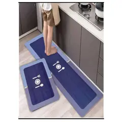 GENERICO - Set de 2 Alfombra Antideslizante Piso de Cocina