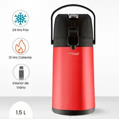 THERMOS - Termo Sifón Lever Cromado 1.50l Rojo