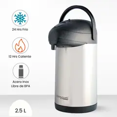 THERMOS - Termo Sifón Air Pump Pot - Acero 2.50l Gris