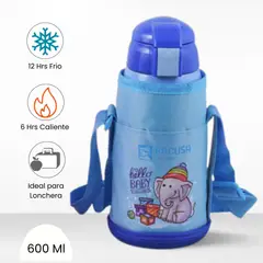 FACUSA - Termo de Bebida para Niños Hello Baby Azul 600ml