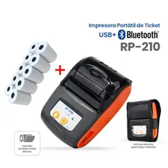 RP POS - Impresora térmica de ticket 58mm portable BLUETOOTH - 10 ROLLOS