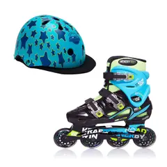 KRF - PATINES EN LINEA + CASCO PARA NIÑOS