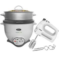 PRIMA - Batidora de mano 400W + Olla arrocera 700W BLANCO