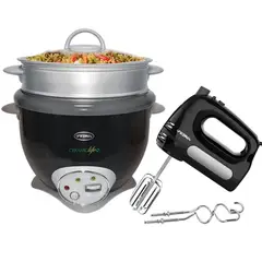 PRIMA - Batidora de mano 400W + Olla arrocera 700W NEGRO