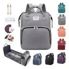 GENERICO - Mochila pañalera cambiador multifuncional color al azar