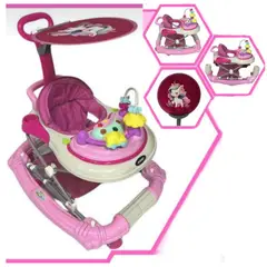 HI BABY - Andador Caminador y Mecedora Para Bebes Sombrilla FUCSIA