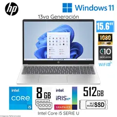 HP - Laptop 15-FD0007LA Intel Core i5 1335U 8GB RAM 512GB SSD 15.6" FHD WIN 11