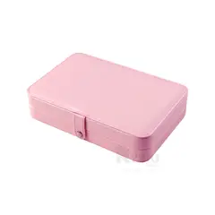 RYBIU IMPORT - Caja Bonita de Joyas de Cuero de Tono Rosado Y+Gift Stickers