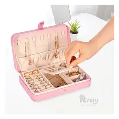 RYBIU IMPORT - Joyero Clasificador de Color Rosado Y+Stickers