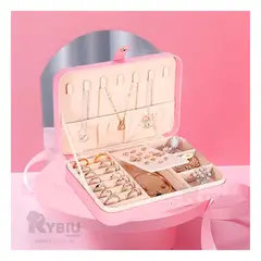RYBIU IMPORT - Caja para Joyas Organizadas en Tono Rosado Y+Regalo Stickers