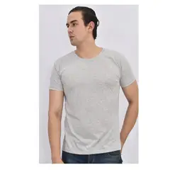 OTTOWARE - Polo Básico para Hombre Cuello Redondo Gris