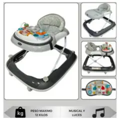 GENERICO - Andador Para Bebé musical plegable PIANO PLOMO