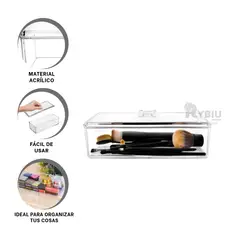 RYBIU IMPORT - Baul Compacto de Acrilico Y+Banderitas Adhesivas