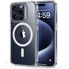 ESR - Juego de Fundas clásicas para iPhone 15 Pro Max (HaloLock) Clear
