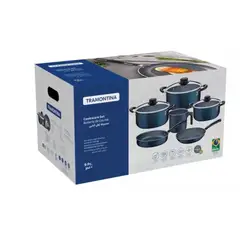 TRAMONTINA - Set Juego De Ollas X9 Piezas Cookdesign Bateria Color Azul